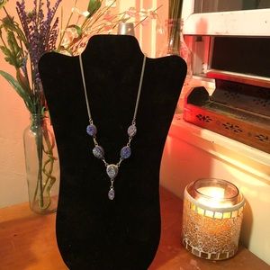 Purple Crystal Geode Necklace